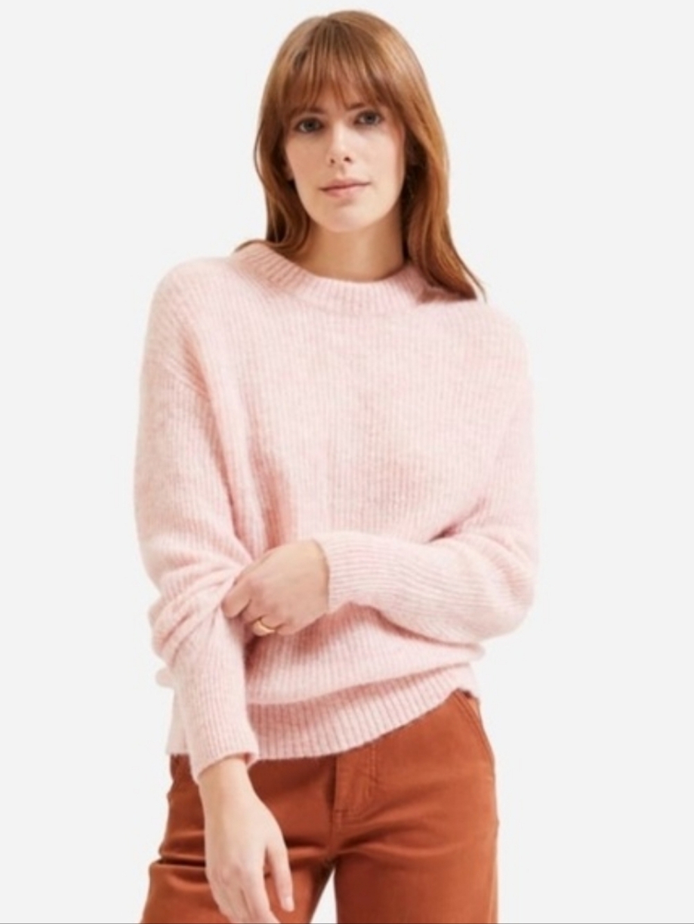 NWOT Everlane Cocoon Crew Alpaca Sweater - Dusty Rose Sz XS - Picture 6 of 13